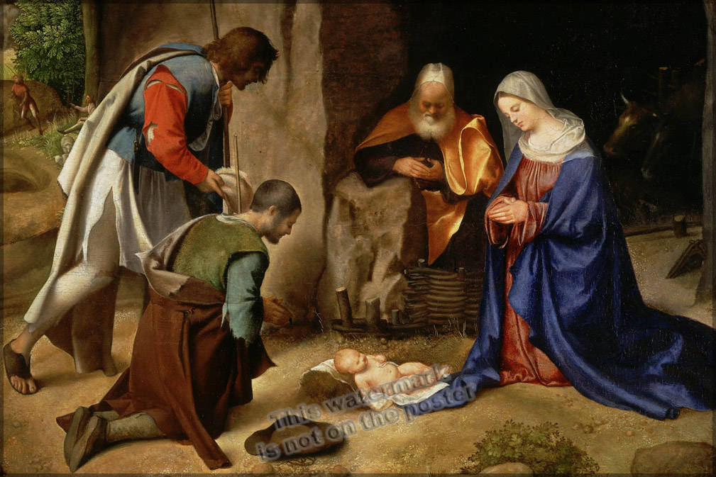 Poster, Many Sizes Available; Adoration Of The Shepherds) (C. 1500â10), By Italian Painter Giorgio Da Castelfranco