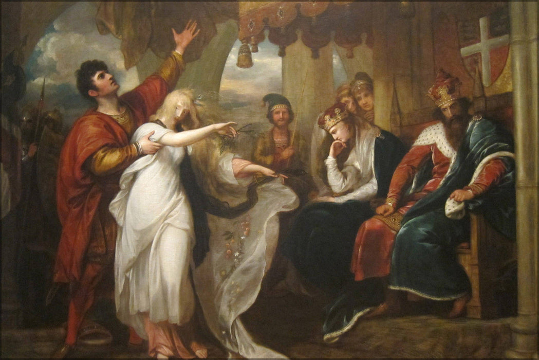 Poster, Many Sizes Available; Hamlet, Act Iv, Scene V Ophelia Before The King And Queen , Benjamin West, 1792