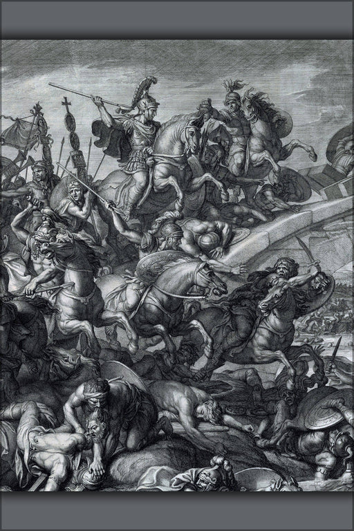 Poster, Many Sizes Available; Roman Empire Army Battle At The Milvian Bridge By Charles Le Brun C1666 P2