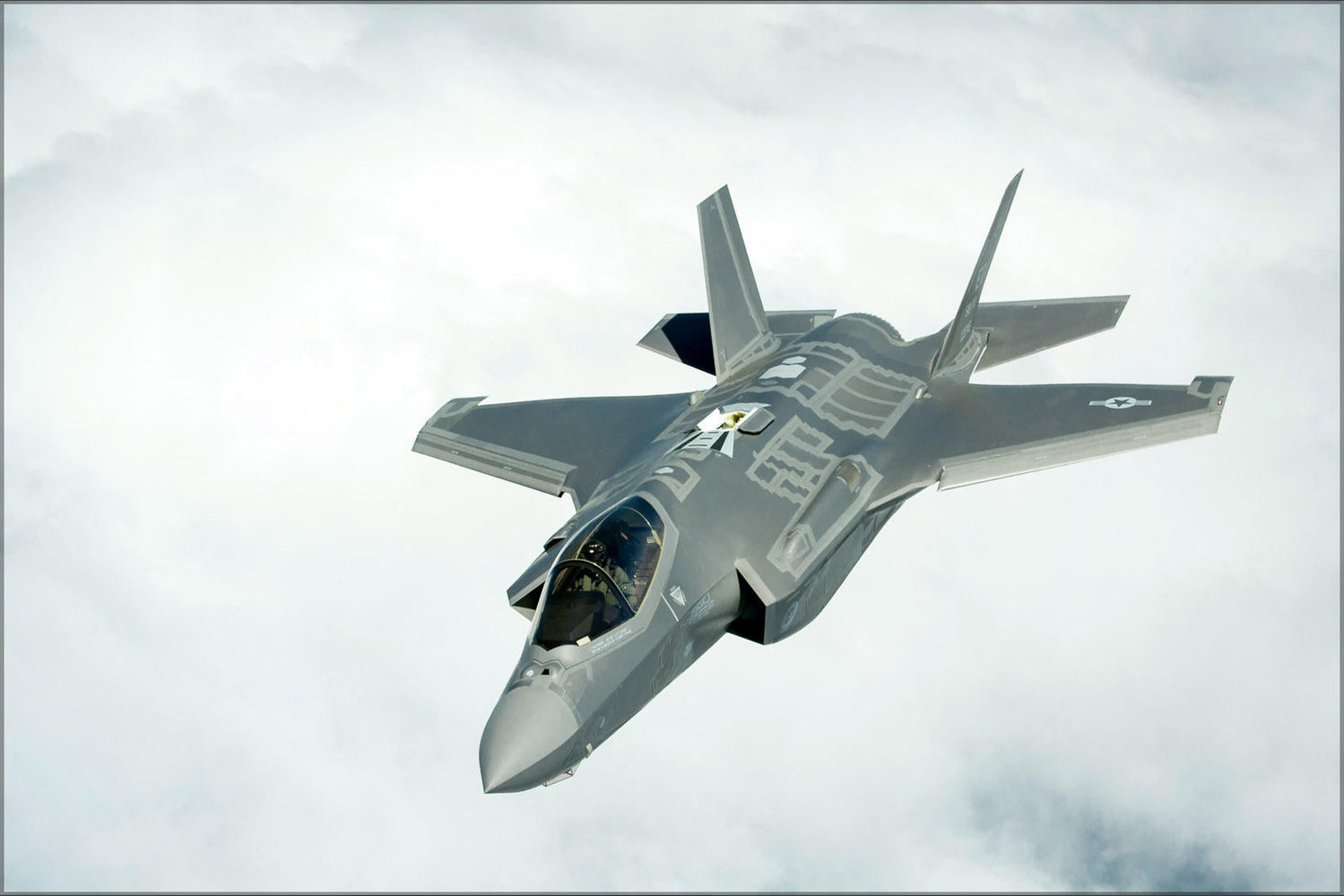 Poster, Many Sizes Available; F-35A Lightning Ii Aircraft Above Clouds