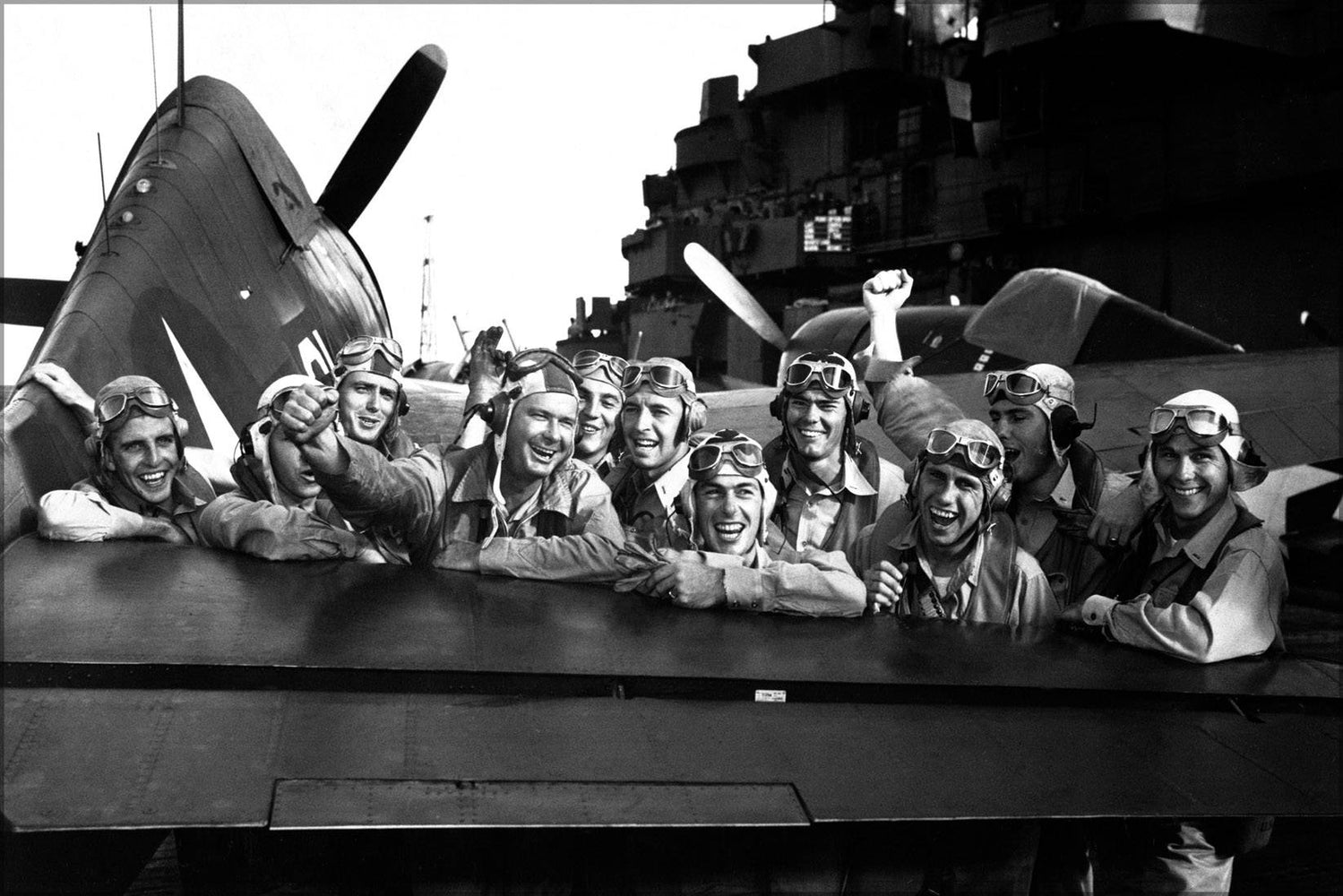 Poster, Many Sizes Available; Navy Pilots After Marshall Islands Attack Uss Lexington Nov 1943