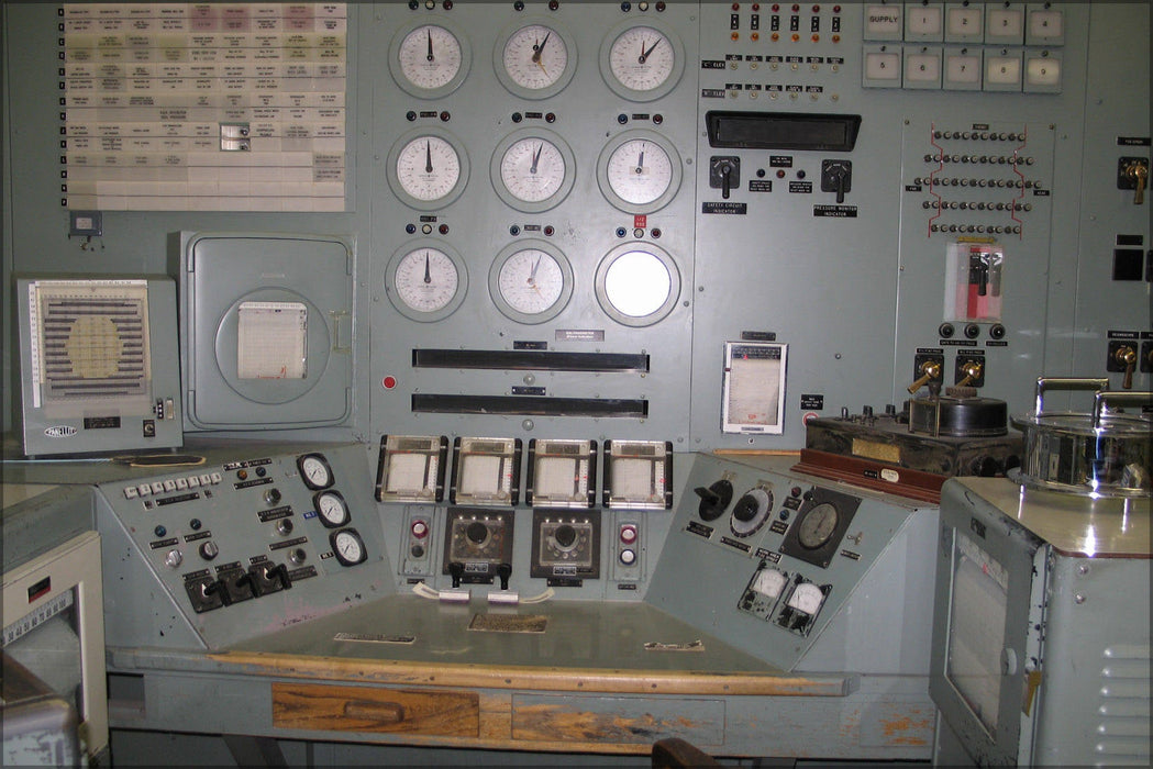 Poster, Many Sizes Available; Hanford B Reactor Control Room Desk