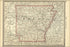 Poster, Many Sizes Available; Map Of Arkansas 1881