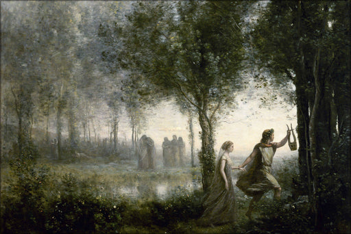 Poster, Many Sizes Available; Jean Baptiste Camille Corot Orpheus Leading Eurydice From The Underworld