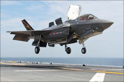 Poster, Many Sizes Available; F-35B Lightning Ii Aircraft Lands Aboard Uss Wasp (Lhd 1)