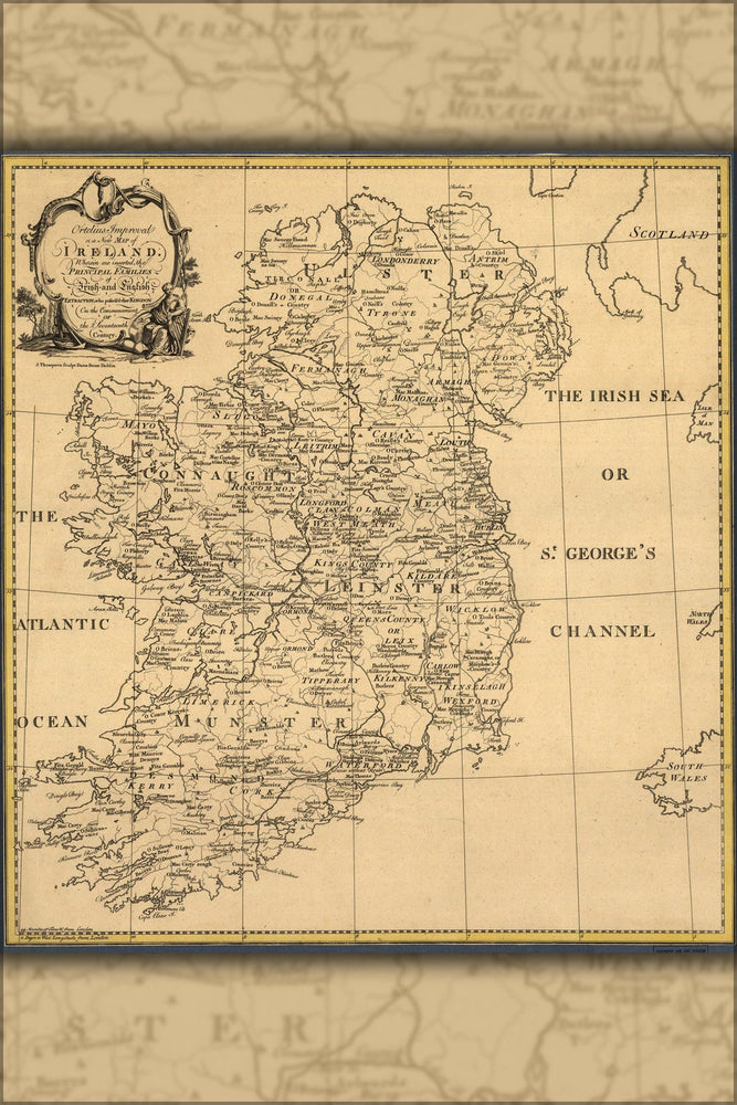 Poster, Many Sizes Available; Map Of Ireland 1795