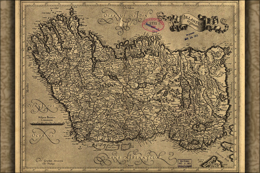 Poster, Many Sizes Available; Map Of Ireland 17Th Century In Latin