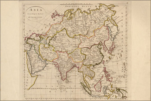 Poster, Many Sizes Available; Map Of Asia 1814