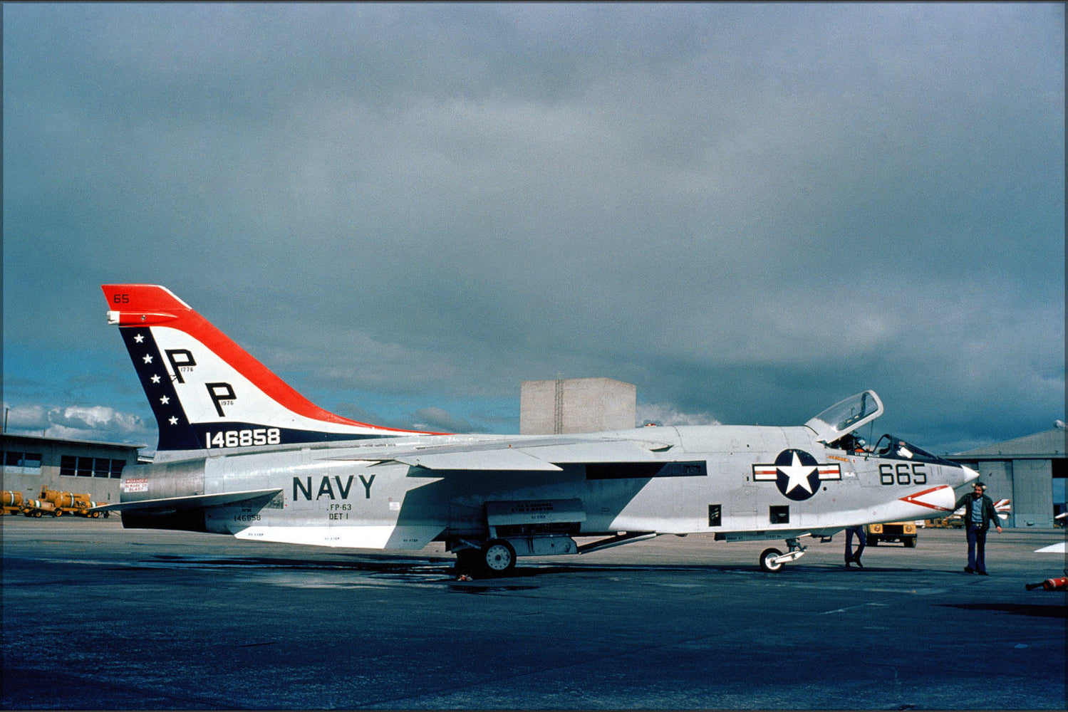 Poster, Many Sizes Available; Navy Vought Rf-8G Crusader Vfp-63 Det.1 Eyes Of The Fleet 1976