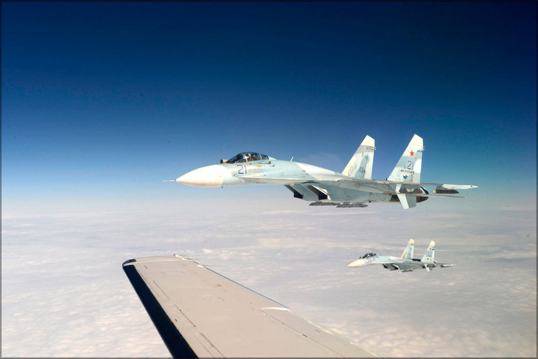 Poster, Many Sizes Available; Russian Air Force Su-27 Sukhois P2