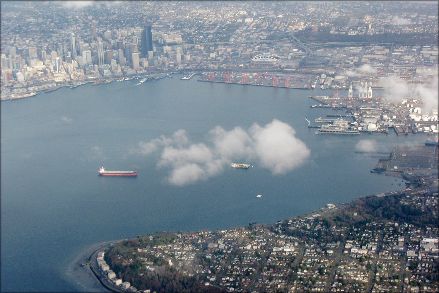 Poster, Many Sizes Available; Aerial View Of Elliot Bay, Seattle