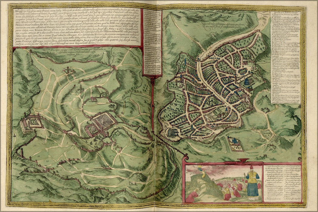 Poster, Many Sizes Available; Map Of Jerusalem Israel 1612