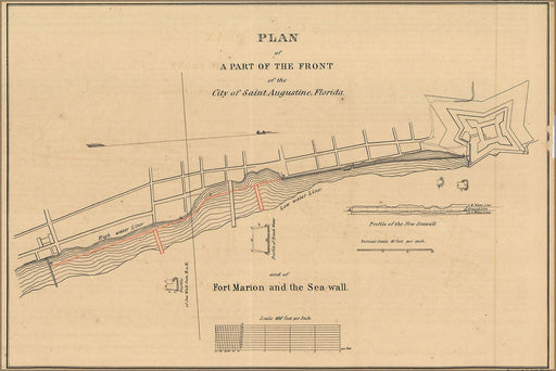 Poster, Many Sizes Available; Map Of St. Augustine, Florida, 1835