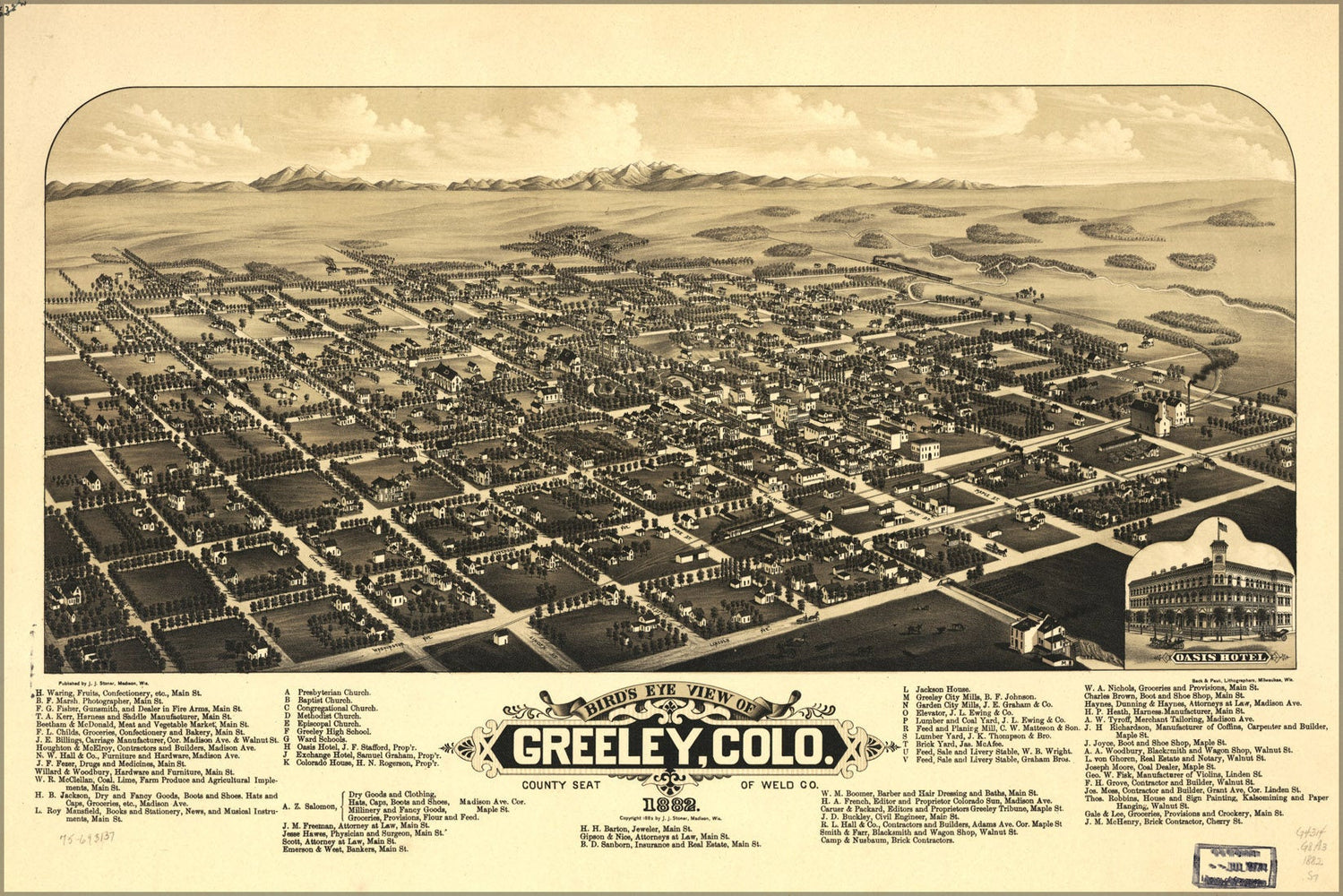 Poster, Many Sizes Available; Birdseye View Map Of Greensboro, North Carolina. 1891