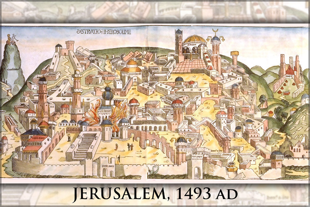 Poster, Many Sizes Available; Jerusalem From Nuremberg Chronicles 1493