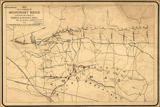 Poster, Many Sizes Available; Map Of Baird Wood Battle Of Missionary Ridge 1863