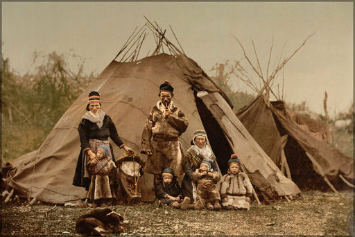 Poster, Many Sizes Available; Sami (Lapp) Family In Norway Around 1900 Scandinavia