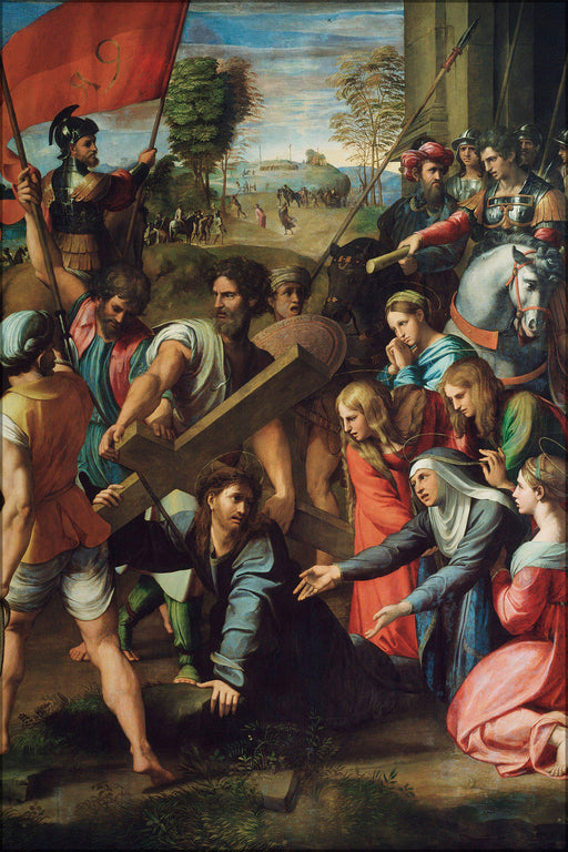 Poster, Many Sizes Available; Jesus Christ Carrying Cross On The Way To Calvary By Raphael