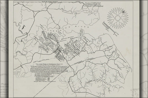 Poster, Many Sizes Available; Map Of Suffolk Region Virginia 1642 P2