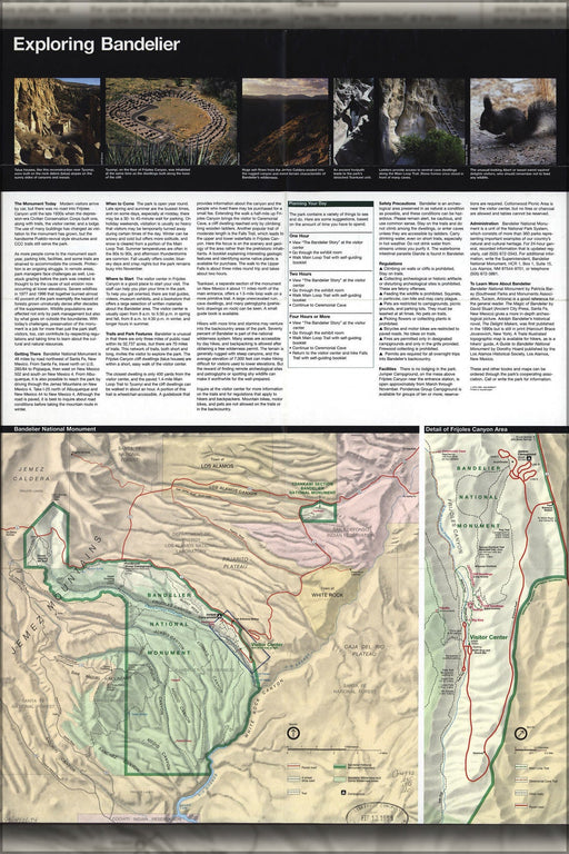 Poster, Many Sizes Available; Map Of Bandelier National Monument Park, New Mexico 1998