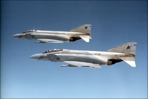 Poster, Many Sizes Available; F-4S Phantom Ii, Fighter Sqd (Vf)-301, Devils Disciples, 1984