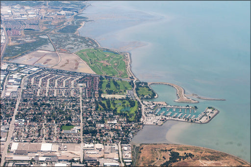 Poster, Many Sizes Available; Aerial View Of San Leandro Marina And Golf Course