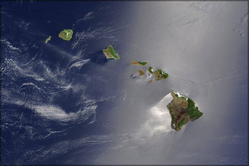 Poster, Many Sizes Available; Hawaii Satellite View Of Hawaii Archipellago