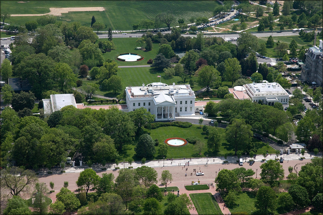 Poster, Many Sizes Available; Aerial View Of The White House