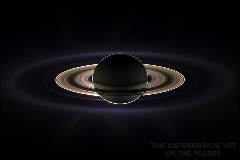 Poster, Many Sizes Available; Saturn Eclipsing The Sun, Seen From Behind From The Cassini Orbiter