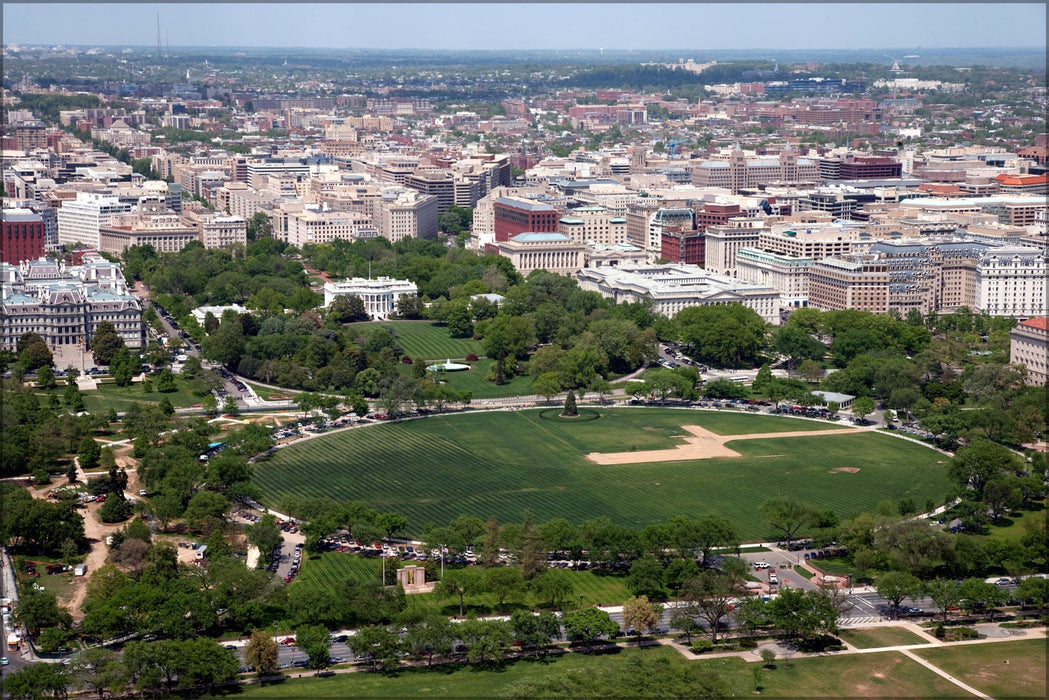 Poster, Many Sizes Available; Aerial View Of White House And The Ellipse