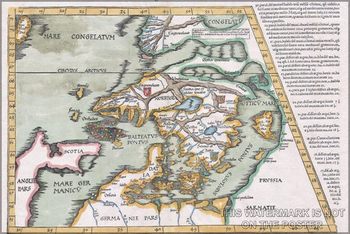 Poster, Many Sizes Available; Scandinavia By Cartographer Martin Waldseemuller C1541