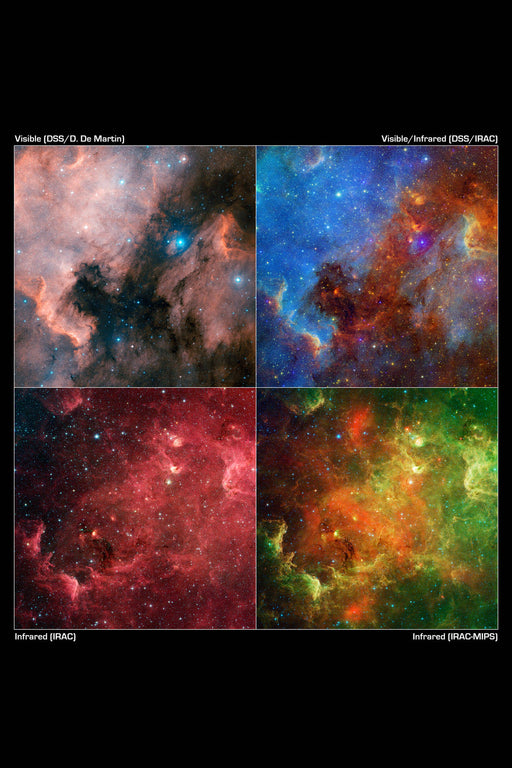 Poster, Many Sizes Available; North America Nebula From Digitized Sky Survey And Spitzer