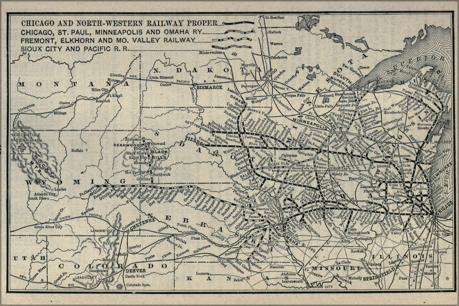 Poster, Many Sizes Available; 1891 Poor&#39;S Chicago And North Western Railway