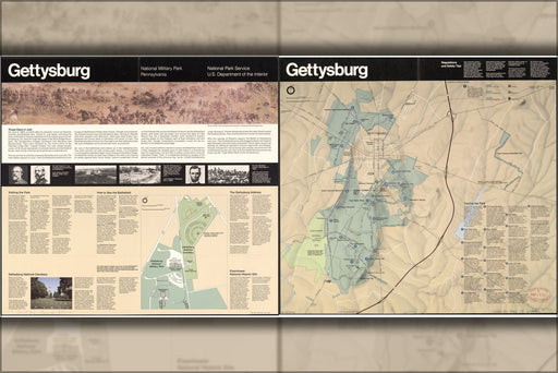 Poster, Many Sizes Available; Map Of Battle Of Gettysburg National Park 1982