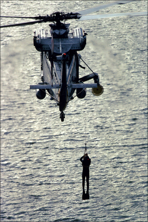 Poster, Many Sizes Available; Search And Rescue (Hsl-30) Sh-2F Sea Sprite Helicopter