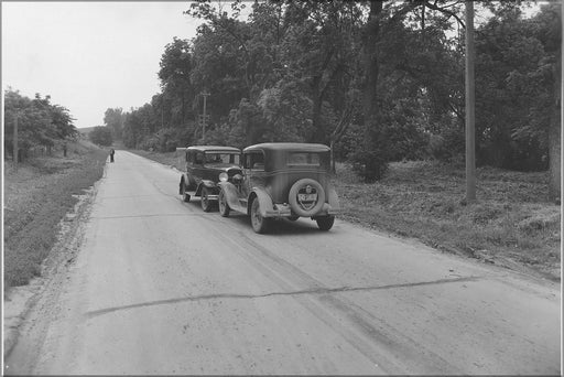 Poster, Many Sizes Available; Head On Car Accident. Rural South Dakota Nara 283761