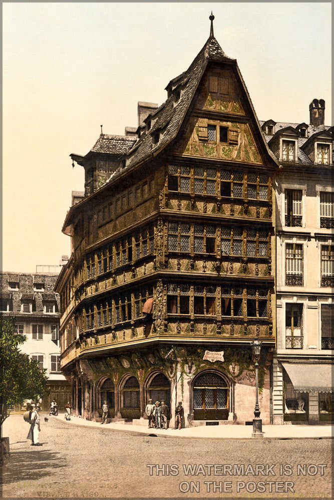 Poster, Many Sizes Available; Kammerzell House  Strasbourg France C1900 (Check Spelling Of City) Strasbourg