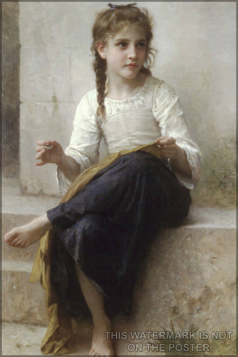 Poster, Many Sizes Available; Sewing C1898 William-Adolphe Bouguereau (1825-1905) - Sewing (1898)