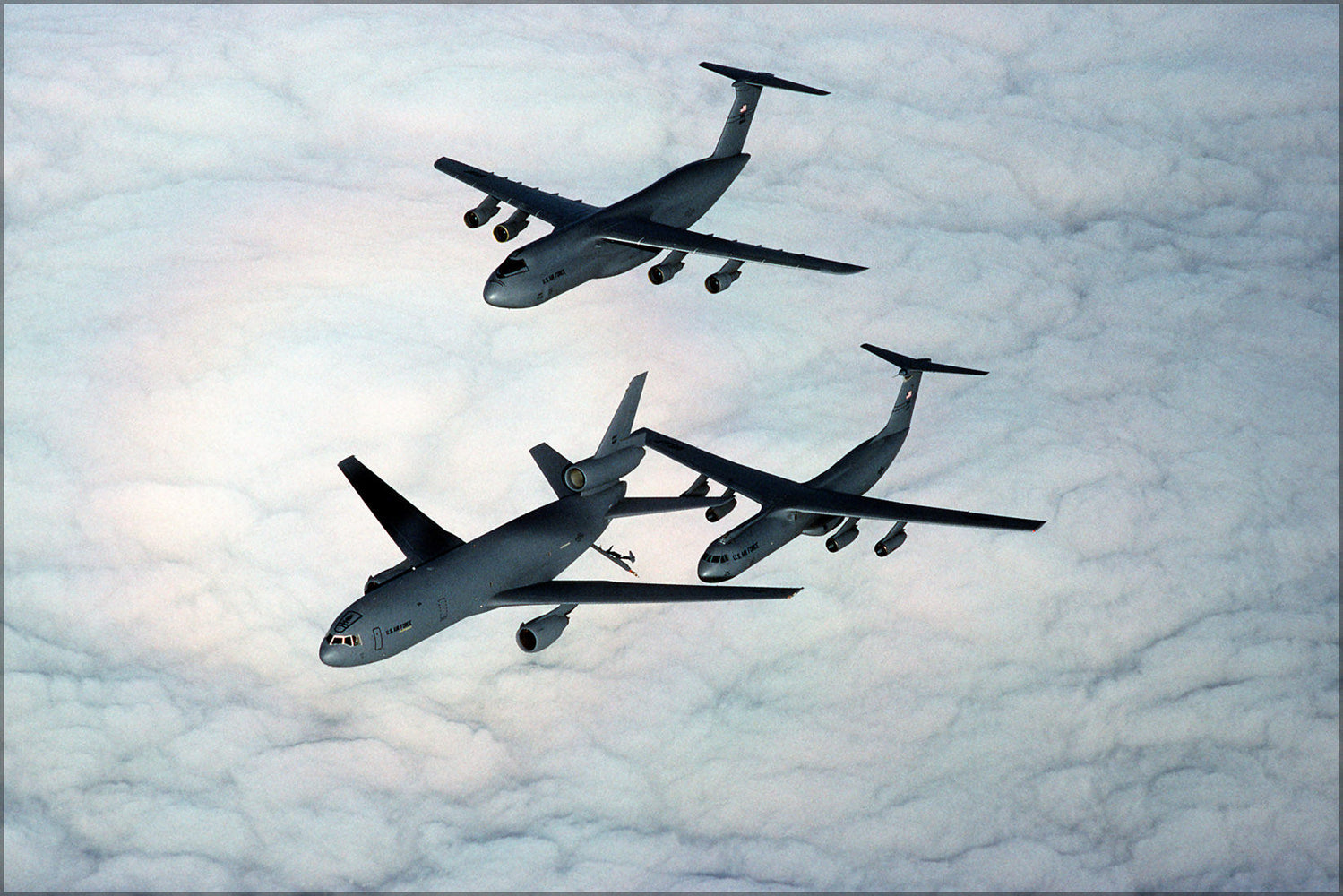 Poster, Many Sizes Available; Kc-10A Extender Refuels C-141B Starlifter & C-5B Galaxy