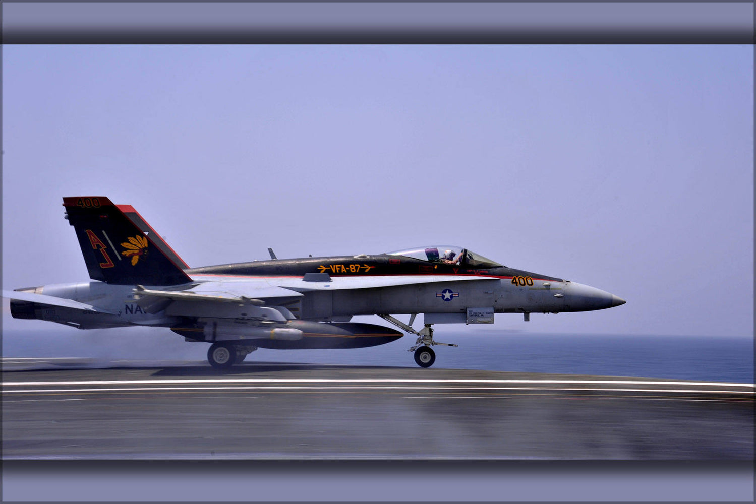 Poster, Many Sizes Available; Fa-18C Hornet F-18 Strike Fighter Sqd (Vfa) 87 Golden Warriors