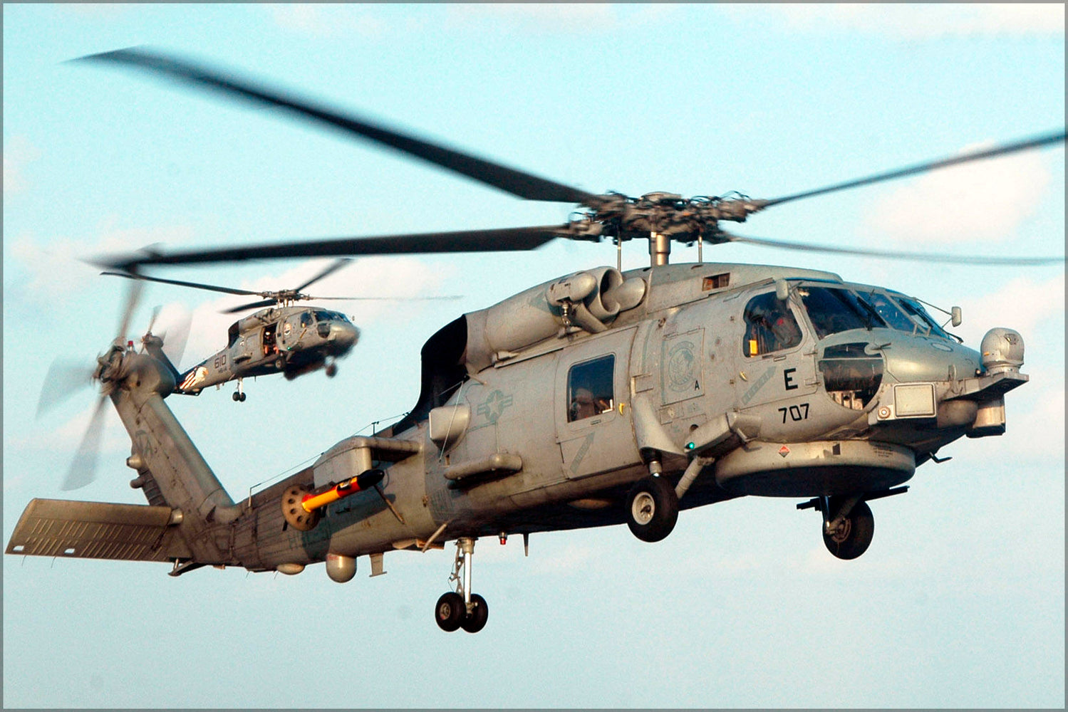 Poster, Many Sizes Available; Sh-60B Seahawk Helicopter And Sh-60F Seahawk