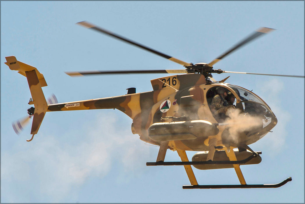 Poster, Many Sizes Available; Afghan Air Force Md-530F Cayuse Warrior Helicopter