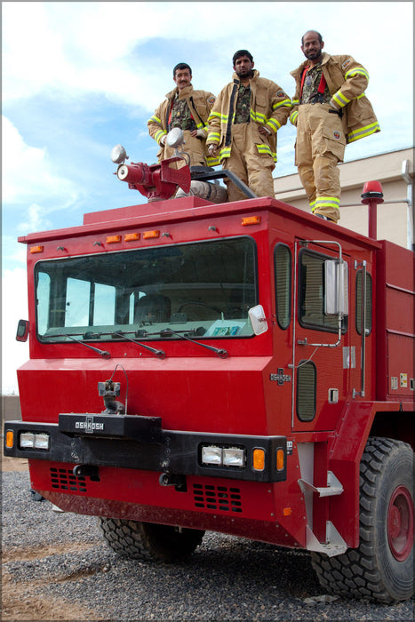 Poster, Many Sizes Available; Afghan National Army Air Force Fire Truck