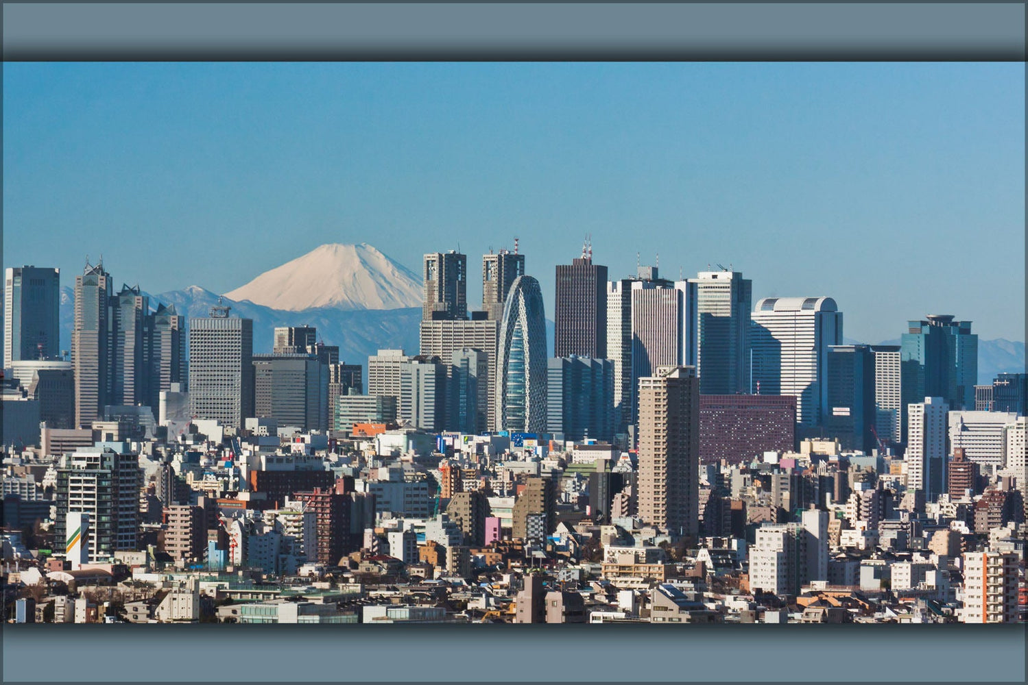 Poster, Many Sizes Available; Shinjuku Skyscrapers And Mount Fuji As Seen From The Bunkyo Civic Center In Tokyo