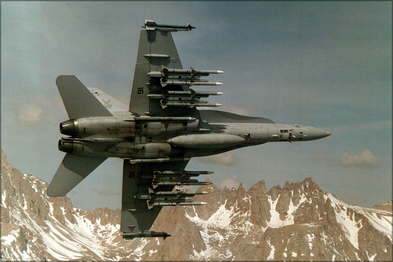 Poster, Many Sizes Available; Fa-18C Hornet F-18 Vx-4 Testing The Aim-120 Missile