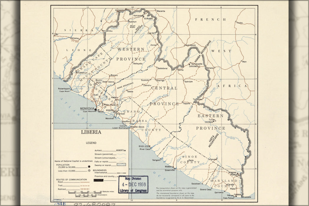 Poster, Many Sizes Available; Cia Map Of Lithuania 1991