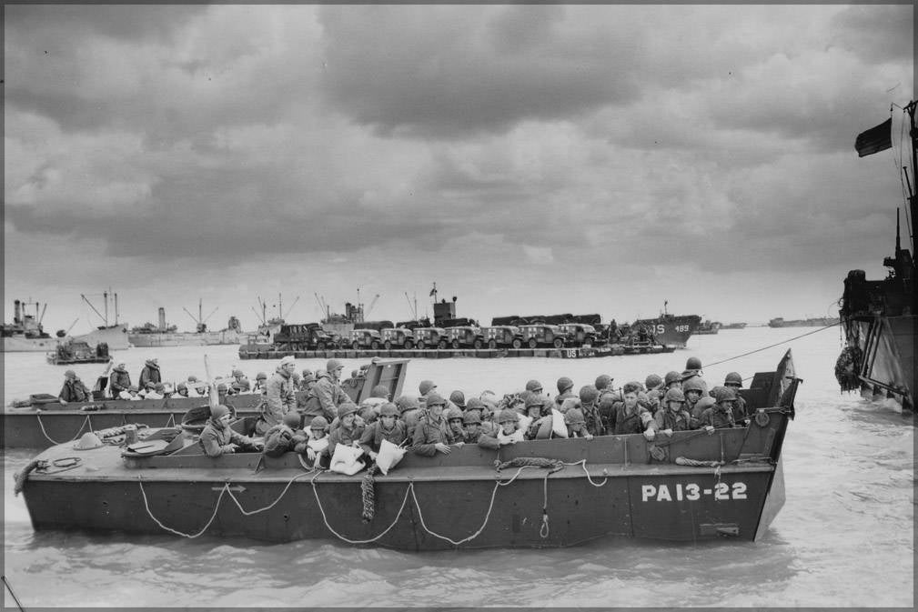 Poster, Many Sizes Available; Ships Near Normandy Coast - 6 June 1944