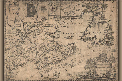 Poster, Many Sizes Available; Map Of The Province Of Nova-Scotia Canada 1759