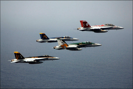 Poster, Many Sizes Available; Fa-18E Super Hornet F-18 Fa-18F Fa-18C Hornet Carrier Air Wing 5