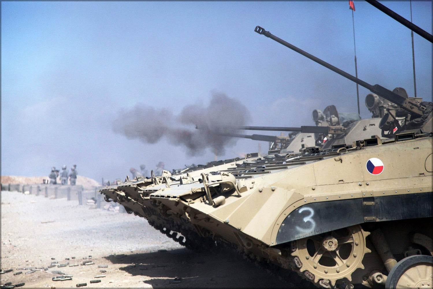 Poster, Many Sizes Available; Afghanistan Czech Bvp2 Tanks Are Firing